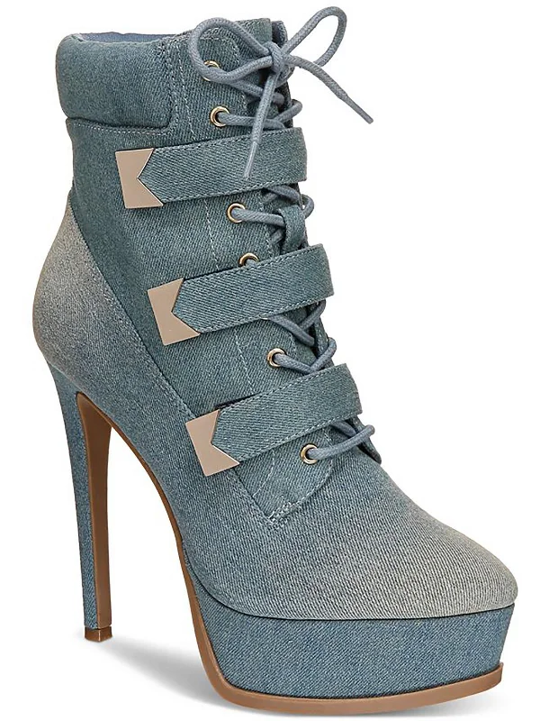 Seasonal Style Discounts SASHA Womens Denim Pointed toe Booties