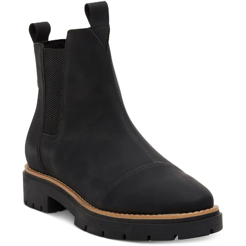 Effortless Style Shoes Sale Skylar Womens Faux Leather Lugged Sole Chelsea Boots