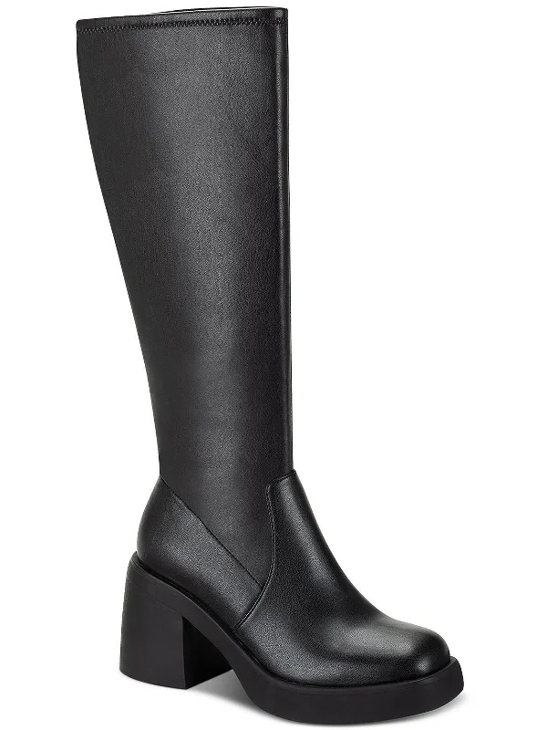 Affordable Women's Shoes Tylaa Womens Tall Round Toe Knee-High Boots