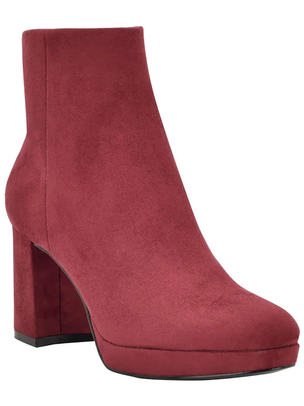 Streetwear-Inspired Footwear UDA2 Womens Faux Suede Platform heel Ankle Boots