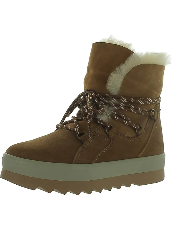 Luxury Streetwear Shoes V-Five-S-Oak Womens Fur Lined Lace Up Winter & Snow Boots