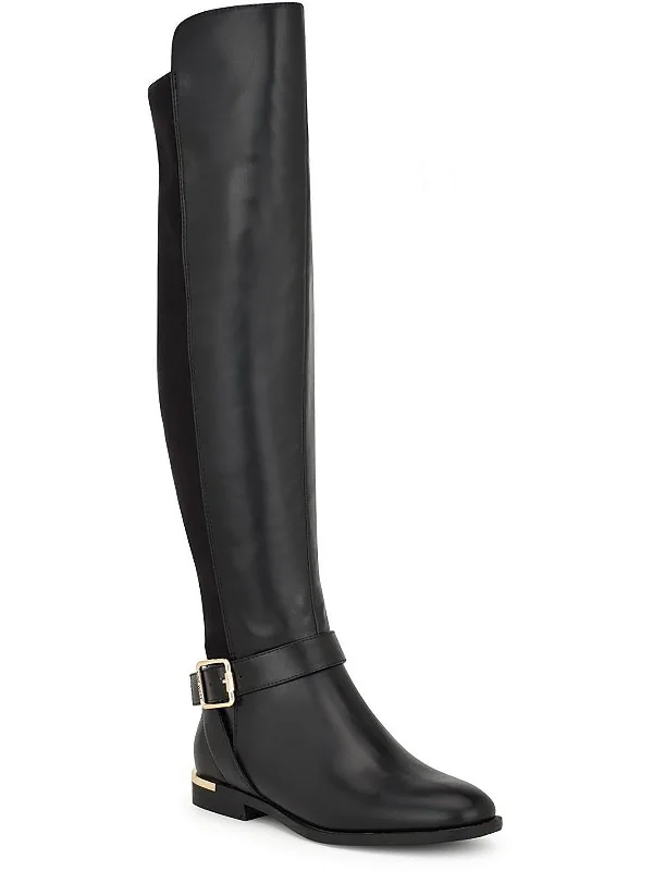 Women's Flexible Sole Shoes Womens Faux Leather Tall Over-The-Knee Boots