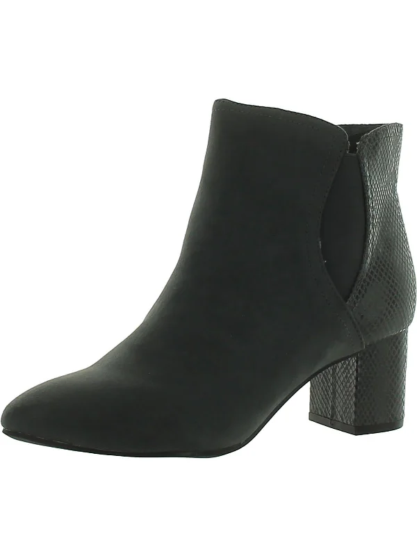 Sleek Style Discounts Womens Faux Suede Zipper Booties