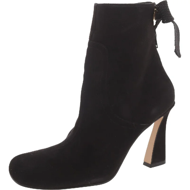 Streetwear-Inspired Footwear Womens Heels Zip Up Ankle Boots