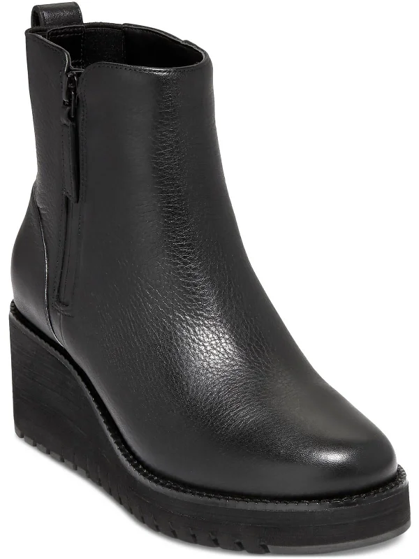 Fashion Forward Womens Leather Ankle Booties