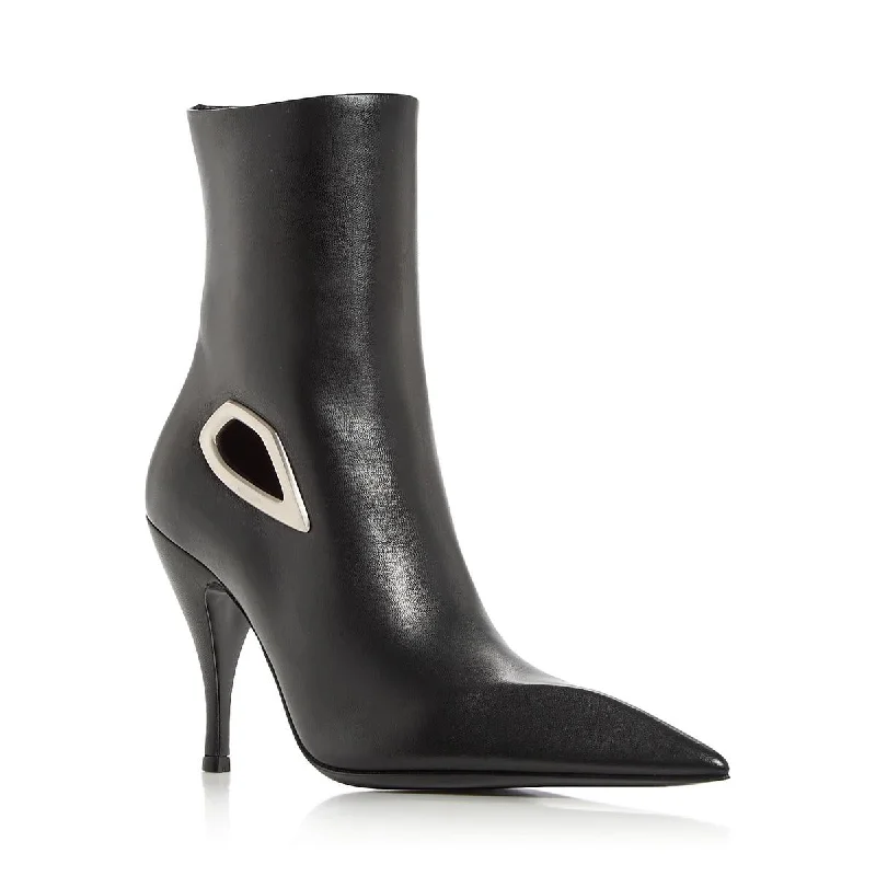 Fashion Sale Womens Leather Pointed Toe Mid-Calf Boots