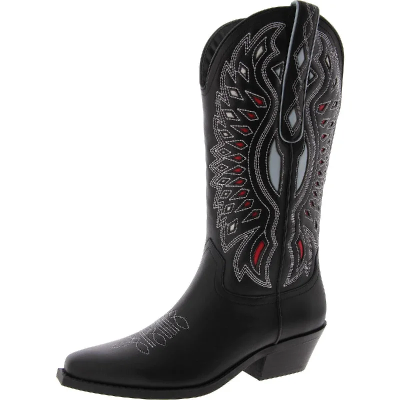 Comfortable Slip-Resistant Shoes Womens Pull On Stitched Cowboy, Western Boots