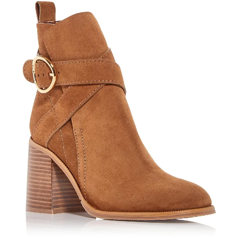 Women's Dress Shoes Womens Suede Buckle Booties