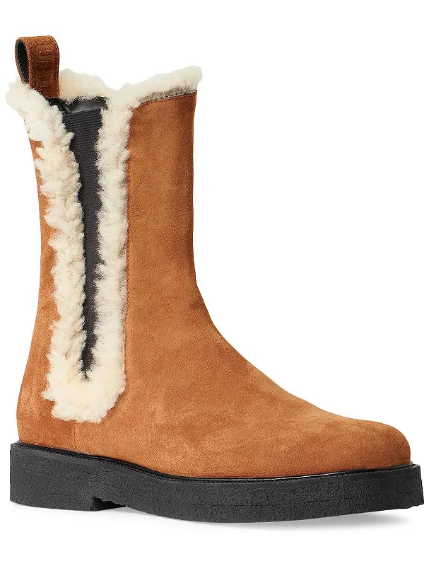 Timeless Elegance Redefined Womens Suede Shearling Winter & Snow Boots