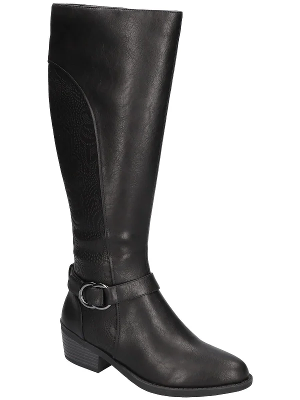 Stylish Walking Shoes Womens Tall Block heel Knee-High Boots