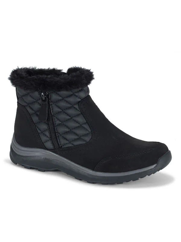 Trend Alert YELLA Womens Faux Leather Laceless Winter & Snow Boots