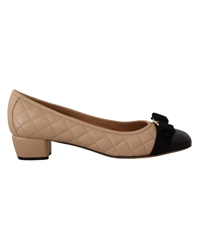 Limited Stock, Big Discounts Salvatore Ferragamo Classic Quilted Leather Pumps