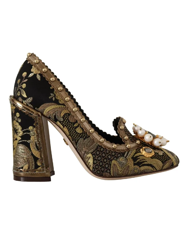 Unleash Your Style Dolce & Gabbana  Brocade Pumps Black