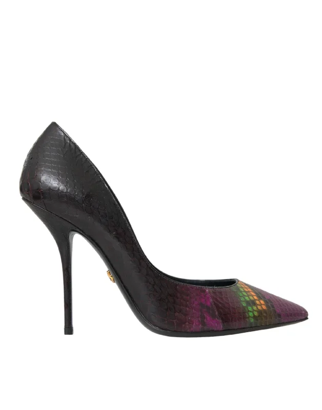 Luxe Style Discounts Dolce & Gabbana Multicolor Exotic Leather Heels Pumps Women's Shoes