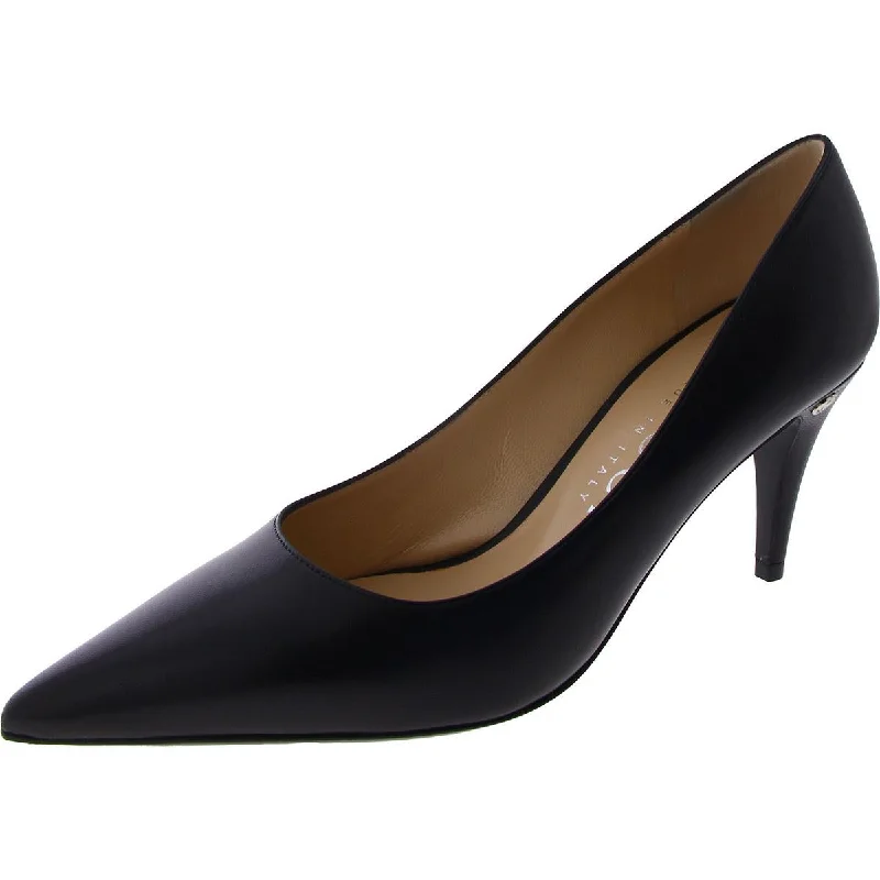 Flash Sales This Week Womens Leather Pointed toe Kitten Heels