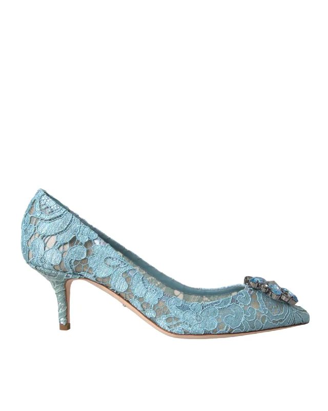 Holiday Glam Dolce & Gabbana  Women's Lace Pumps Blue