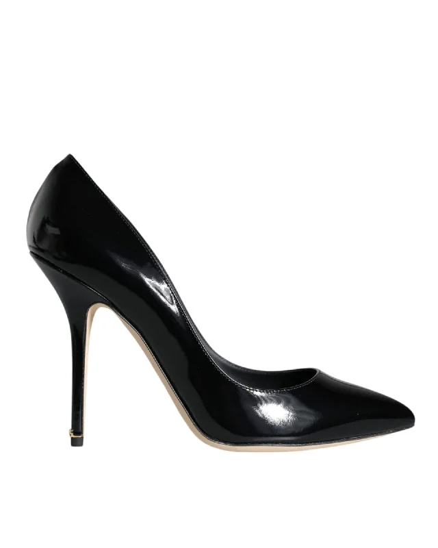 Flexible Sole Shoes Sale Dolce & Gabbana  Black Patent Leather Pumps