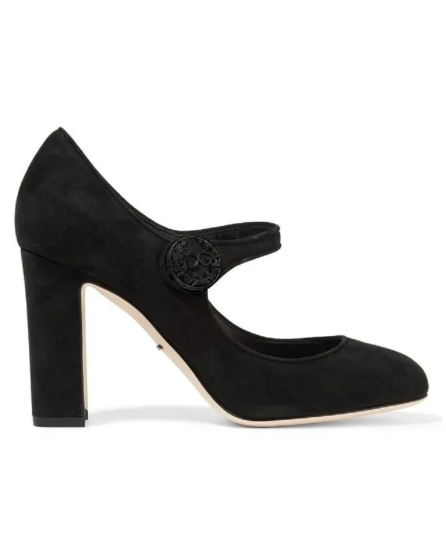 Adventure-Ready Footwear Sale Dolce & Gabbana  Black Suede Mary Jane Pumps