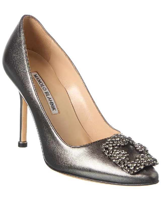 Avant-Garde Style Promotions Manolo Blahnik Hangisi 105 Leather Pump