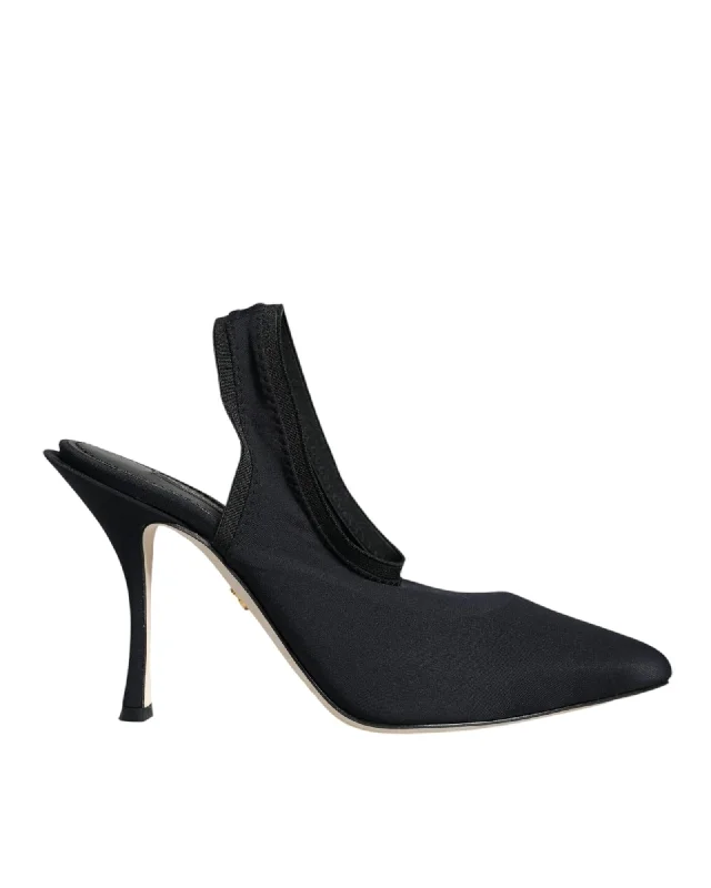 Everyday Shoes Promotion Dolce & Gabbana  Neoprene Slingback Pumps Black