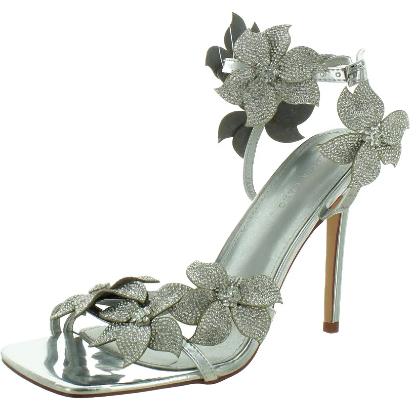 Urban Style Promotions Romi Womens Floral Ankle Strap Heels