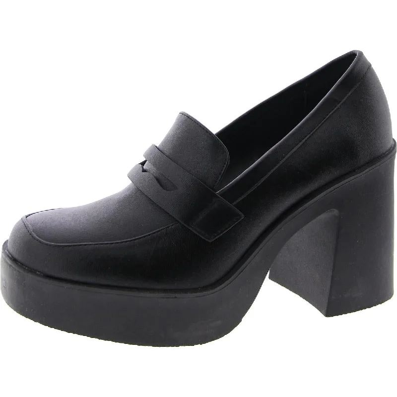 Casual Slip-Ons Promotion Sedina Womens Faux Leather Slip On Loafer Heels