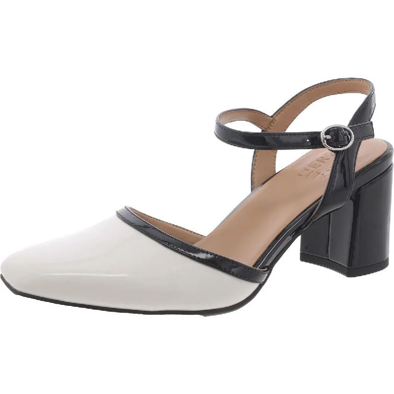 Women's Everyday Flats Wave Womens Patent Block Heel Slingback Heels