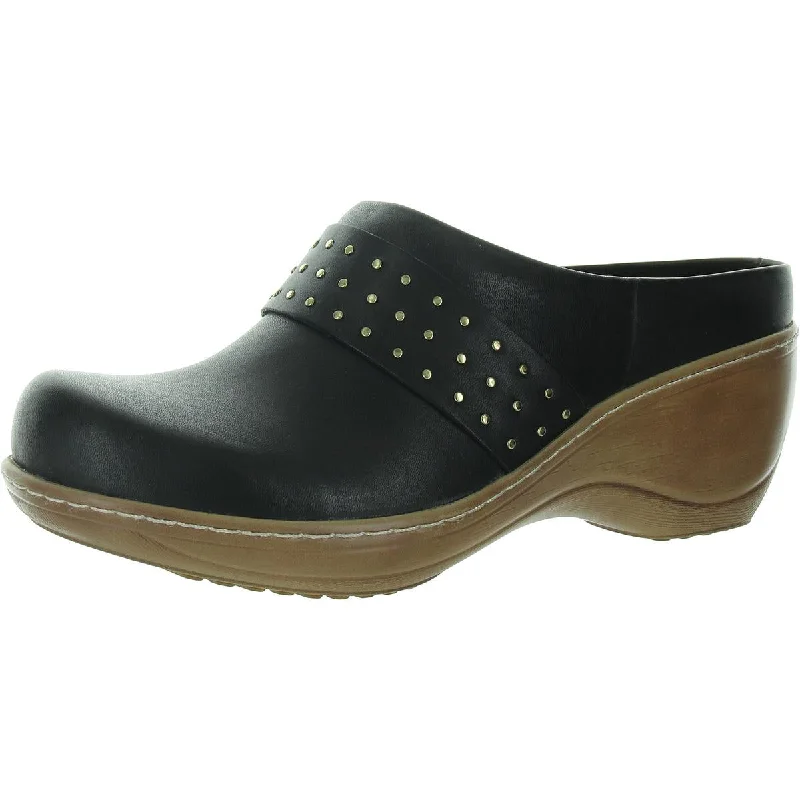 Women's Fashion-Forward Flats Marana Womens Leather Round Toe Clogs