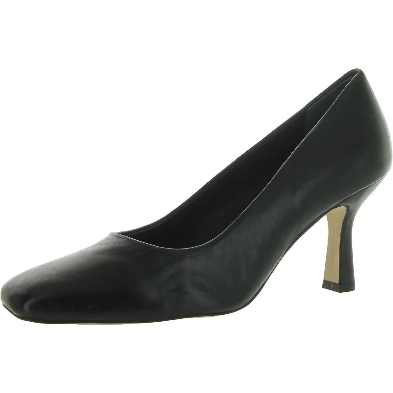 Effortless Slip-On Shoes Womens Faux Leather Square Toe Pumps