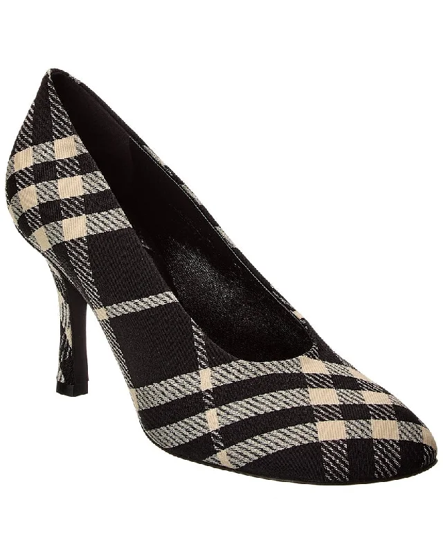 Comfortable Women's Shoes Burberry Baby Check Canvas Pump