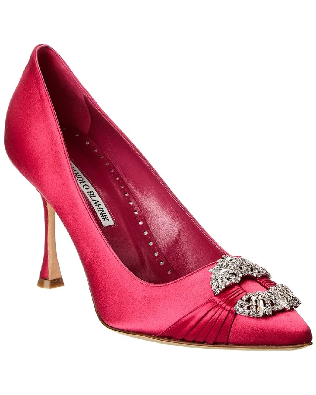 Flexible Sole Shoes Sale Manolo Blahnik Maida 90 Satin Pump