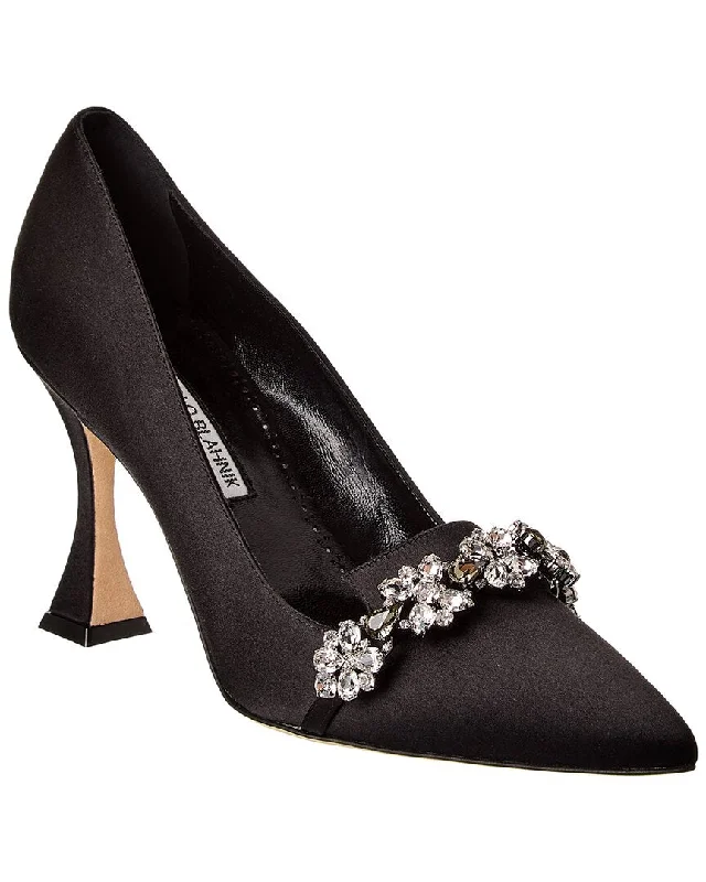 Water-Resistant Shoes Sale Manolo Blahnik Perlonhi 90 Satin Pump