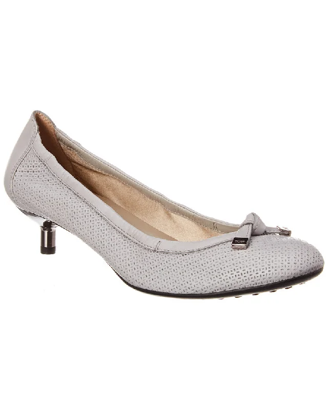 Limited Time Special Offer Tod’S Perforated Leather Bow Pump