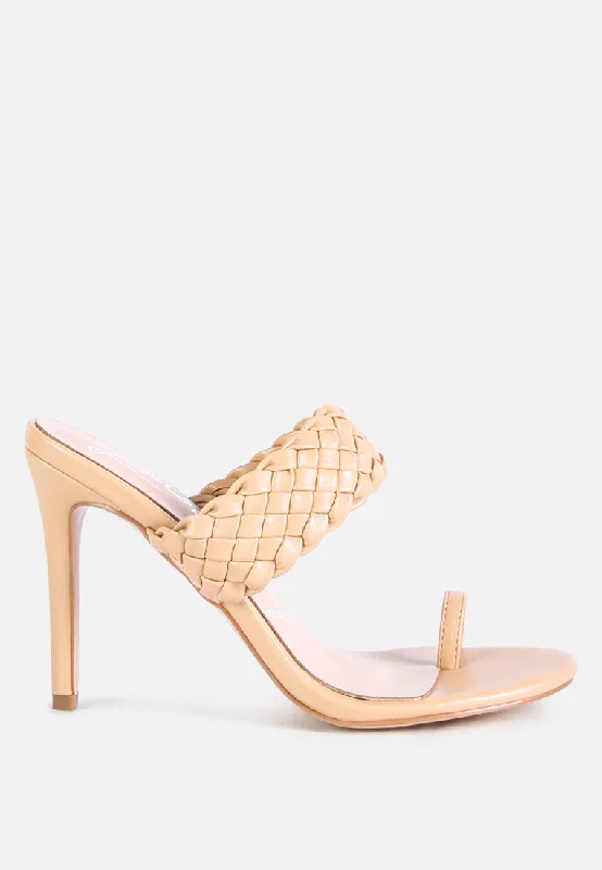 Huge Discounts This Week High Perks Woven Strap High Heels