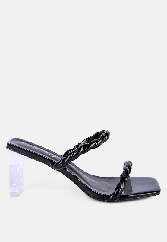 Chic & Cozy Collection Inamorata Twisted Strap Mid Heel Sandals