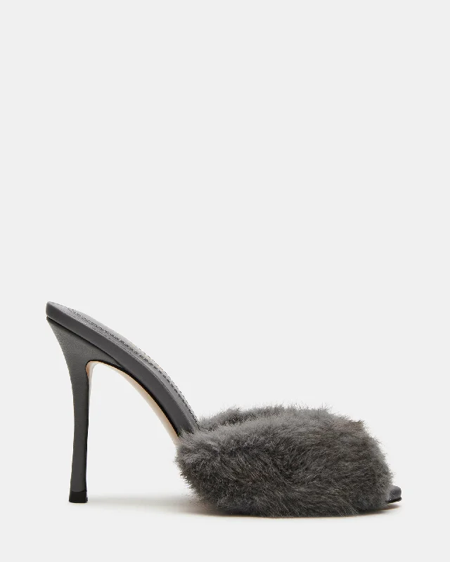 Step Ahead, Lead The Trend PRIYA FAUX FUR GREY