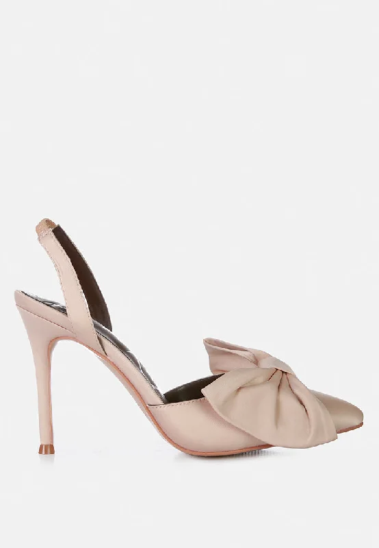 The Good Stuff Smitten Bow Stiletto Heel Slingback Sandals